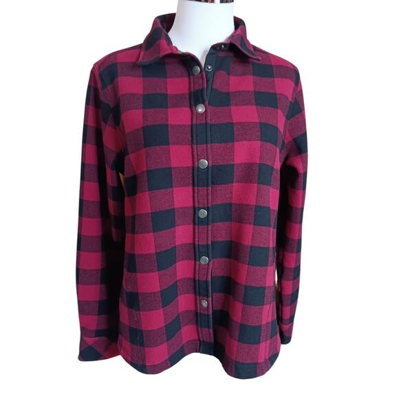 ORVIS Barn Jacket M Snaps Plaid Gorp Utility Outdoors‎ Cabin Country Western Red - Picture 8 of 9
